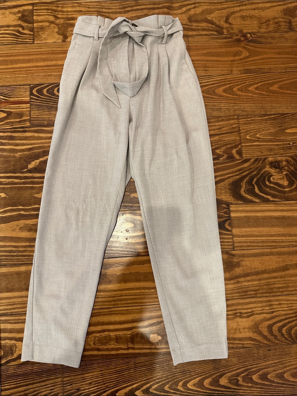 Loft Light tan Paperbag Waist women’s  Pants with Tie